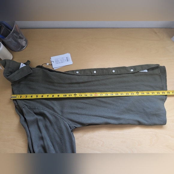 NWT Selected Homme Men Button Down Shirt Size 16.5 Green Color - Picture 11 of 11